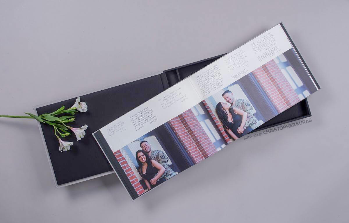Hochzeitsgaestebuch Einschreibbuch mit Verlobungsfotos - professionelle Fotoprodukte nPhoto