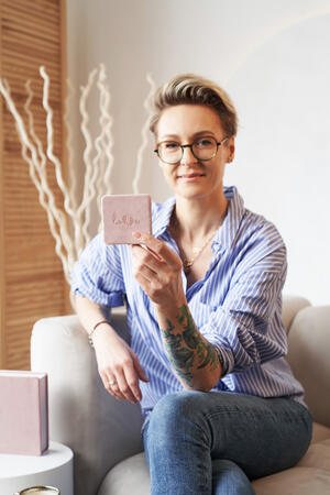 Mini-Leporello in Pastellrosa (V11)